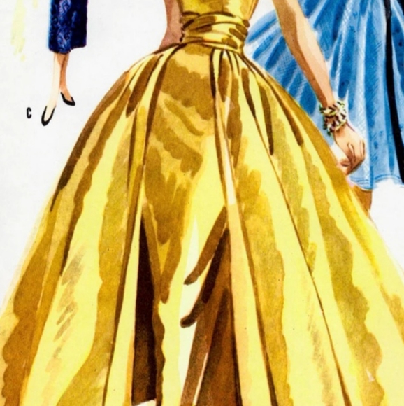 Vintage 50s Wiggle Cocktail Dress XS with Beautiful Reversible Hostess Skirt M - Picture 3 of 16